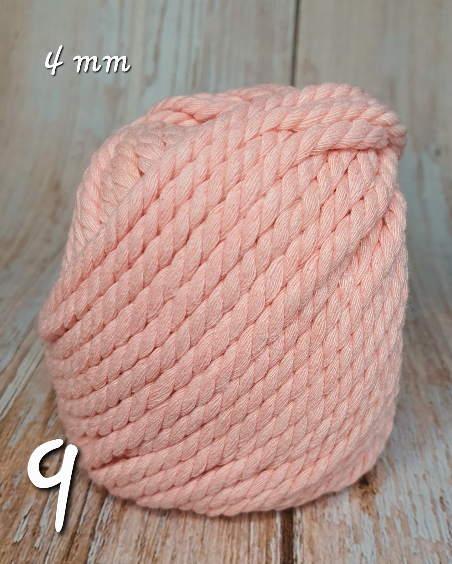 Cotton Macrame Cord Twisted 4mm thickness