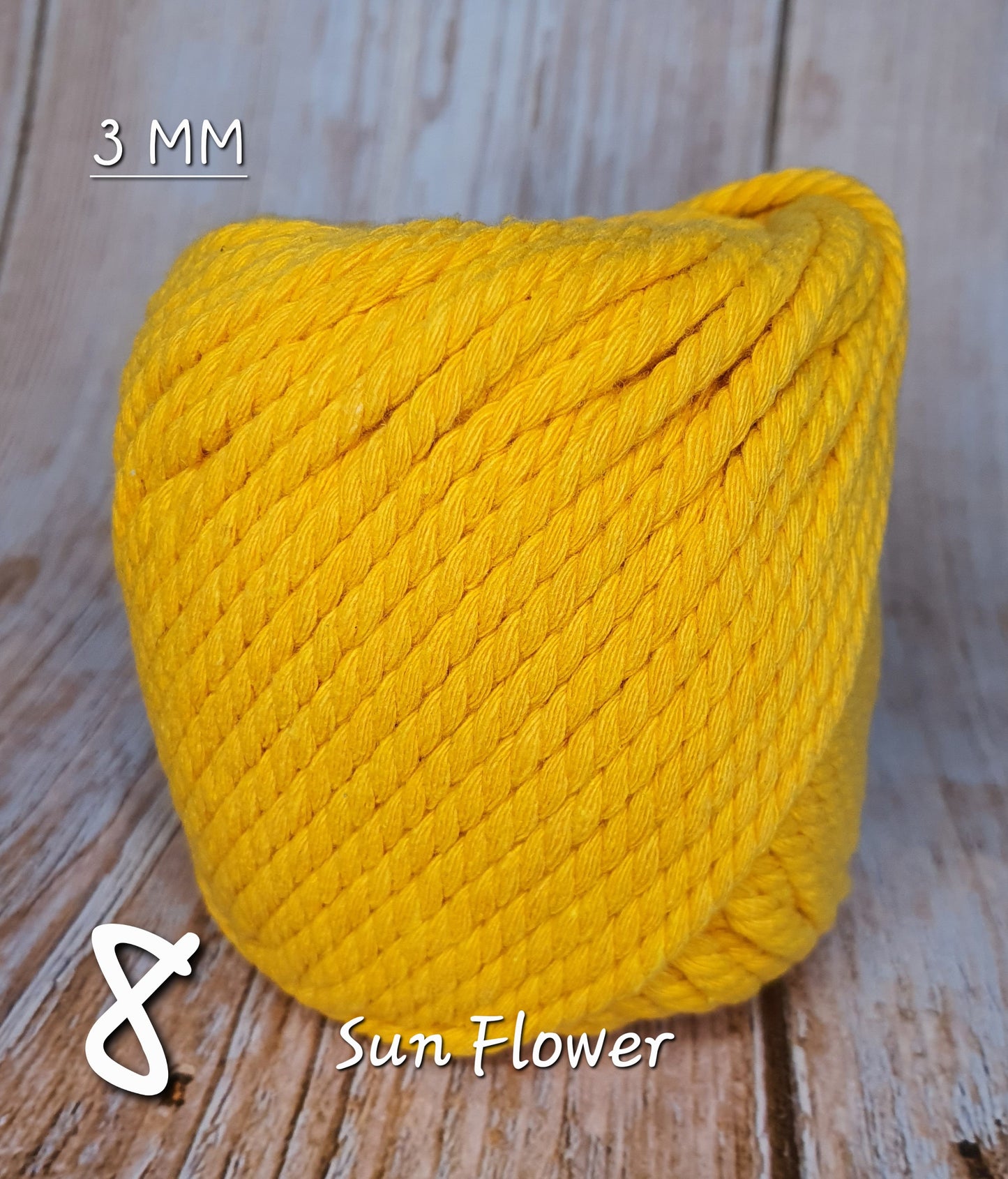 Cotton Macrame Cord Twisted 3mm thickness