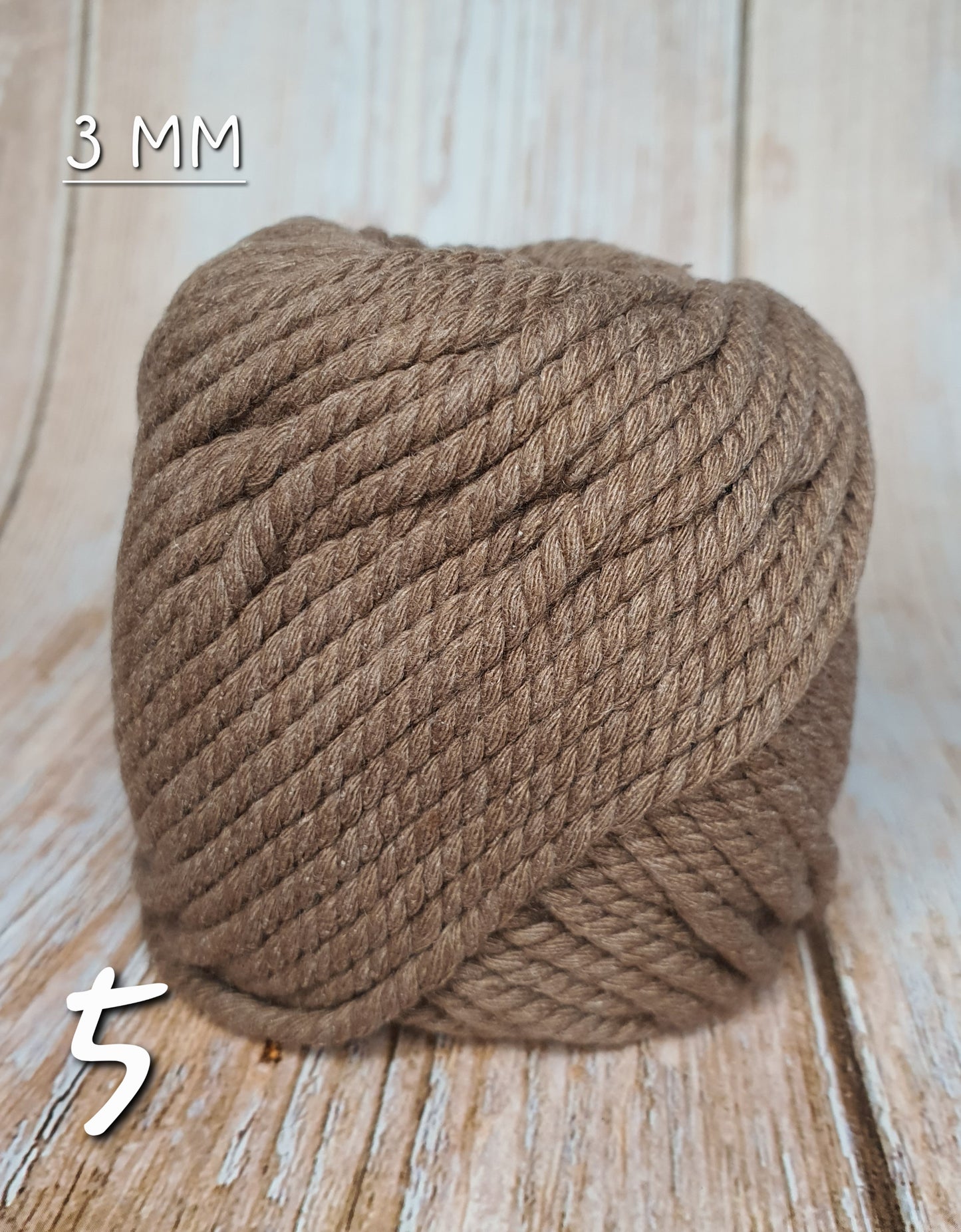 Cotton Macrame Cord Twisted 3mm thickness