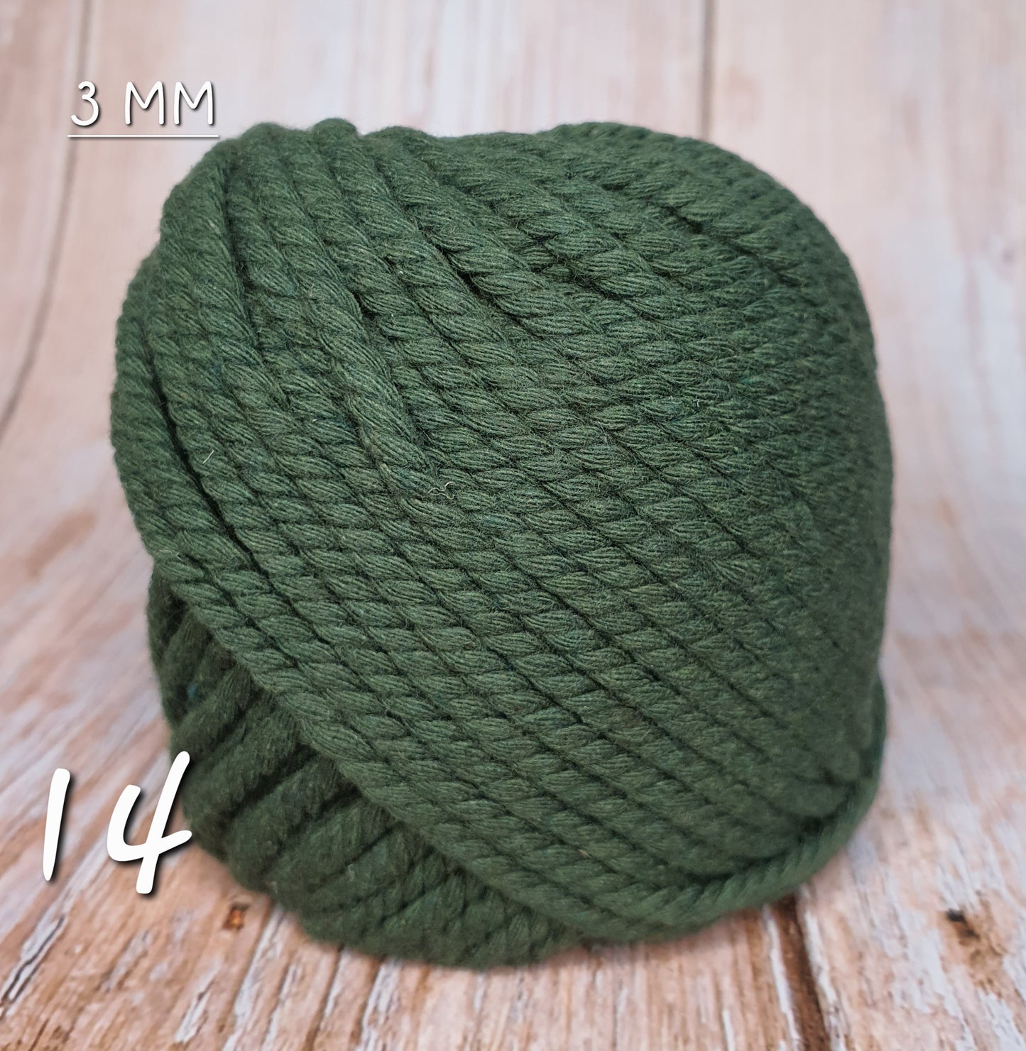 Cotton Macrame Cord Twisted 3mm thickness