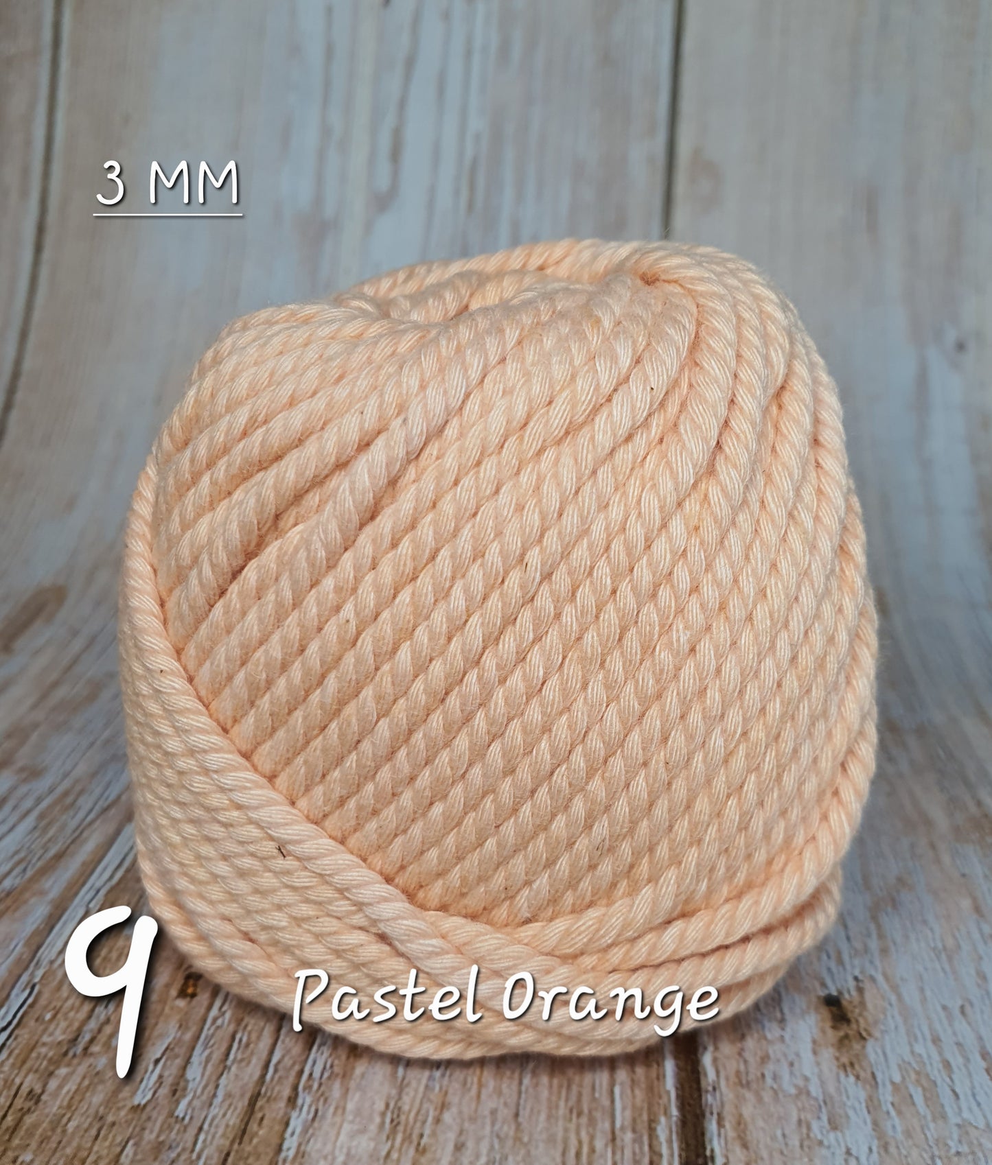 Cotton Macrame Cord Twisted 3mm thickness