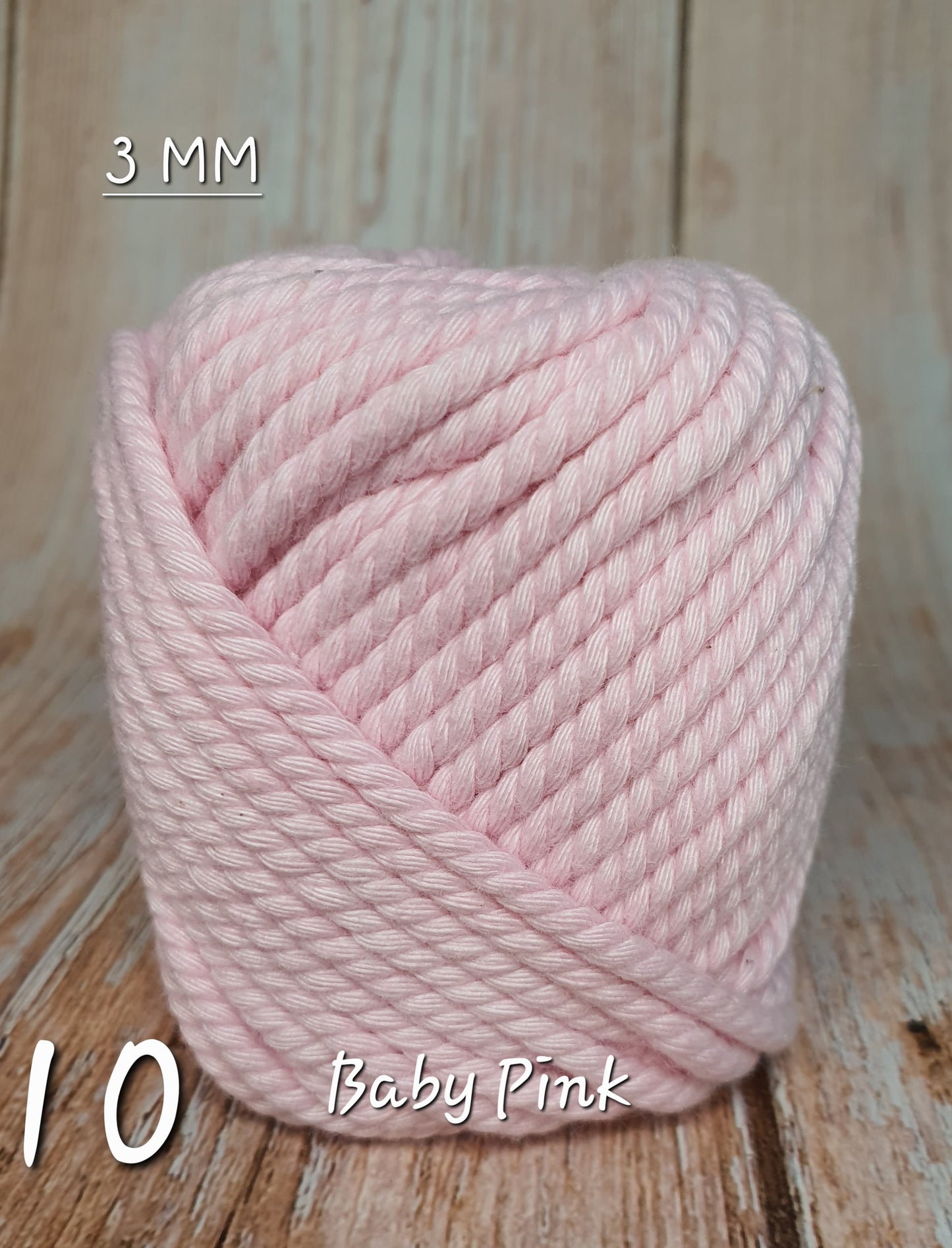 Cotton Macrame Cord Twisted 3mm thickness