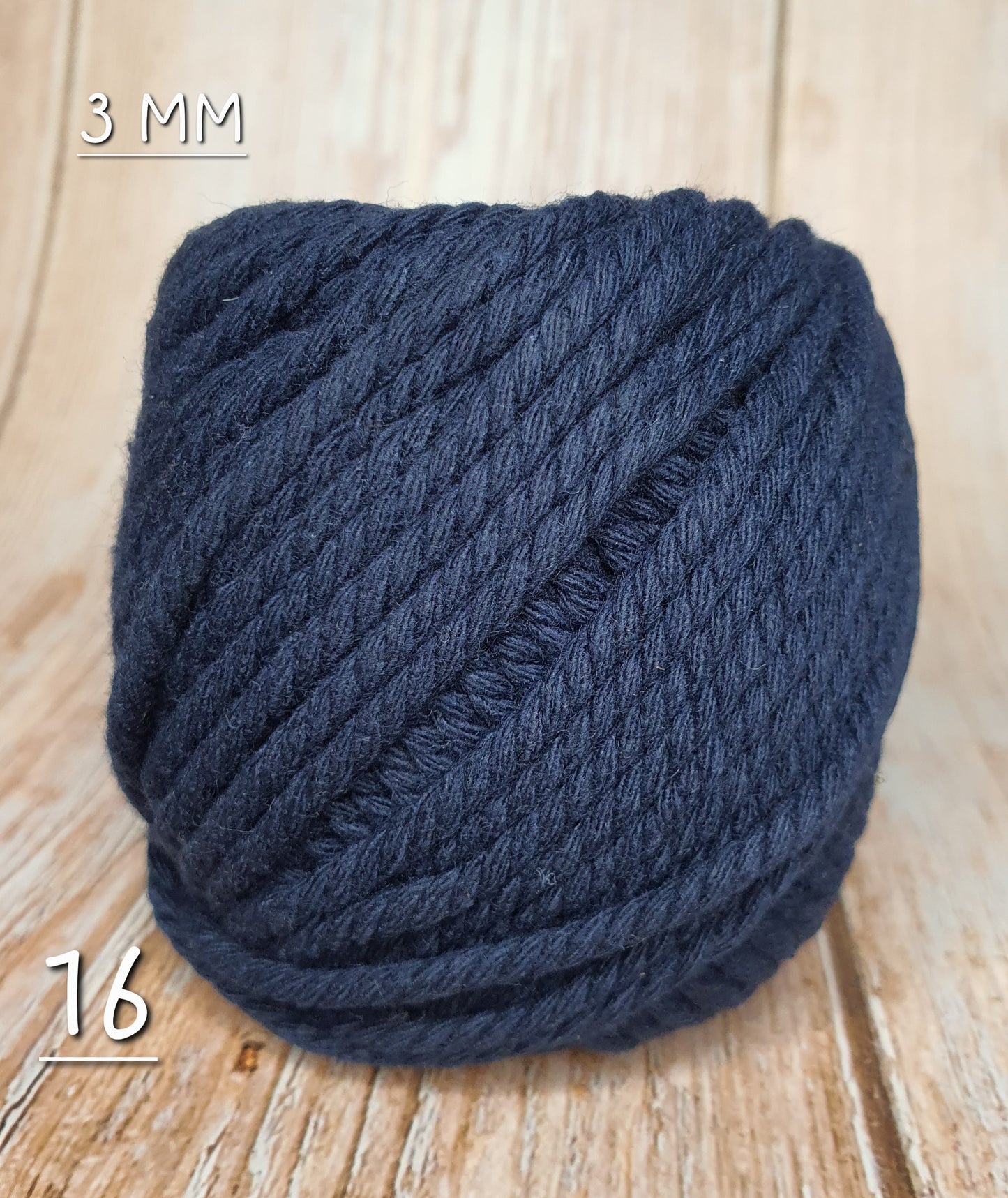 Cotton Macrame Cord Twisted 3mm thickness