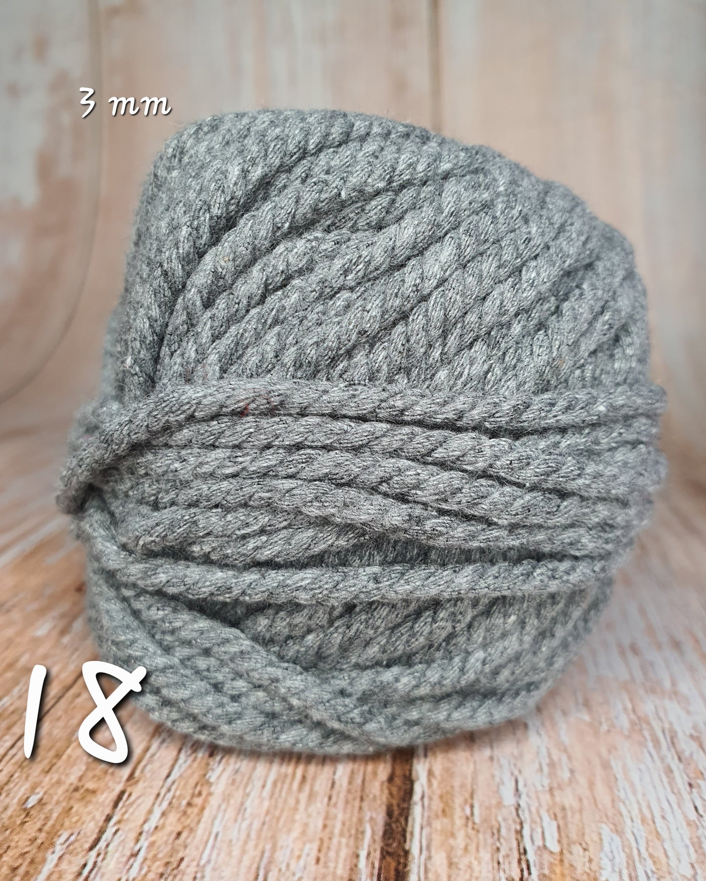 Cotton Macrame Cord Twisted 3mm thickness