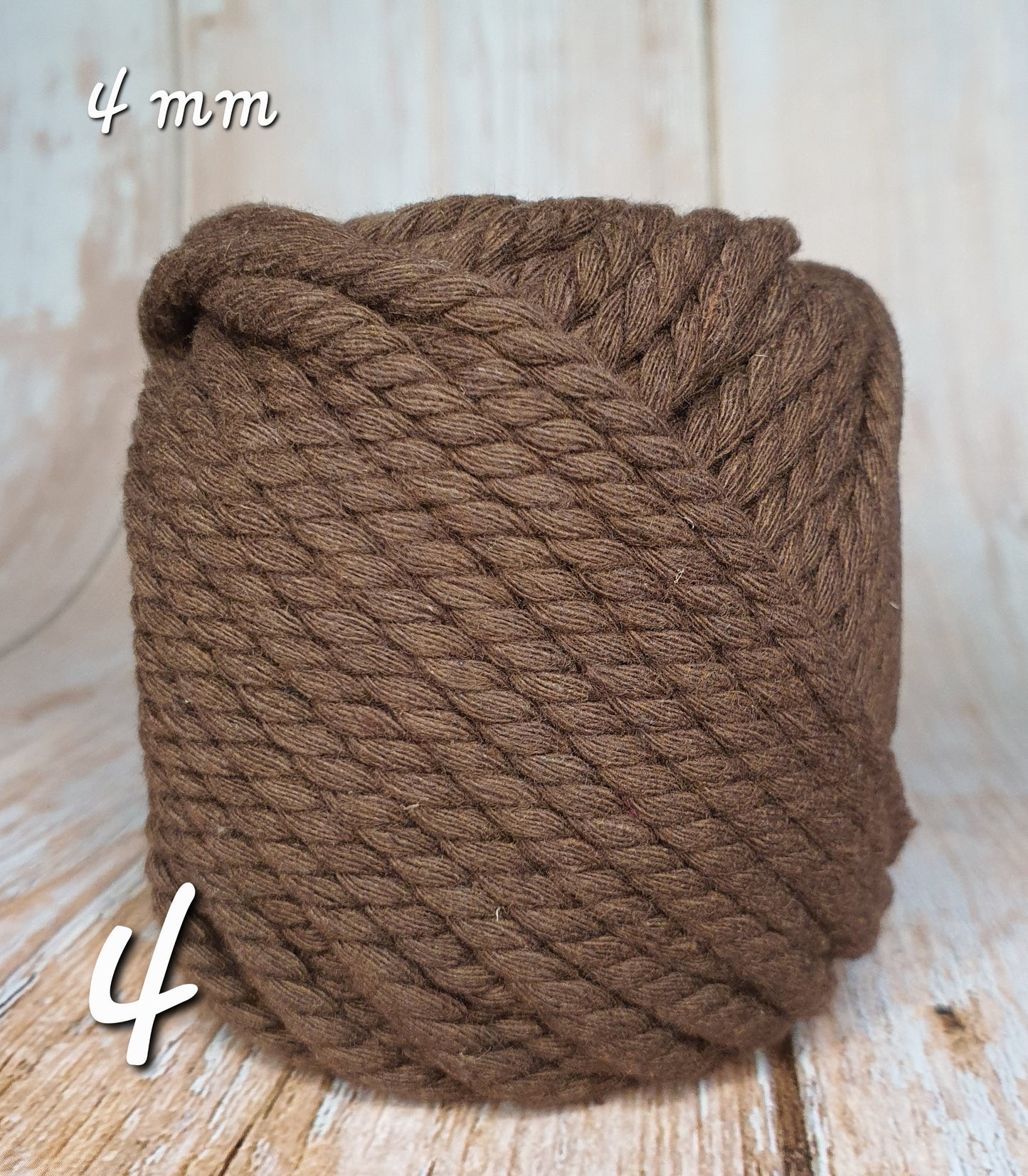 Cotton Macrame Cord Twisted 4mm thickness