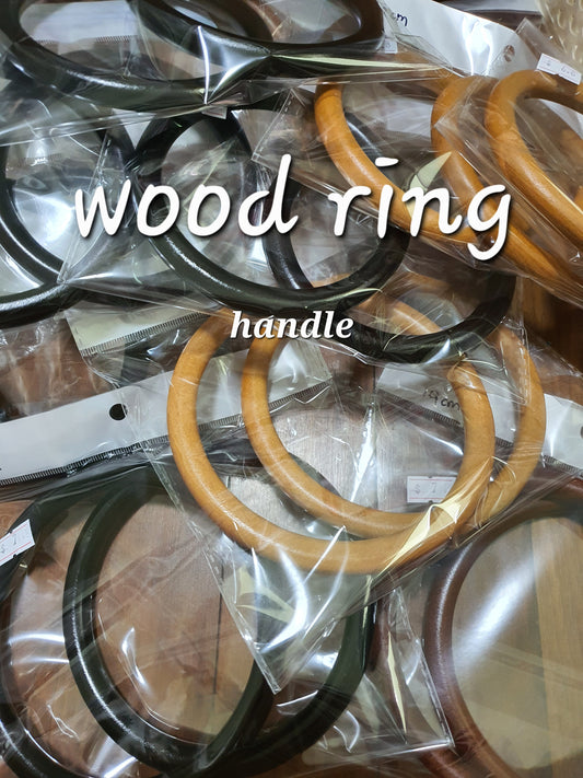 Wood Ring Handle Bag Macrame