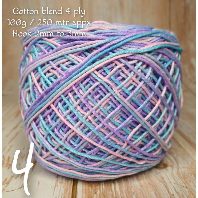 Cotton Yarn Mix Color 100g