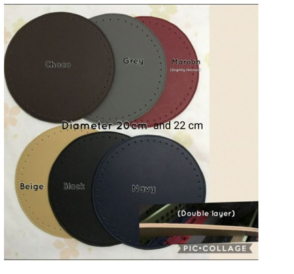 Base Bag DIY Hard Type Double Side Rectangle & Round Various Sizes and Colours