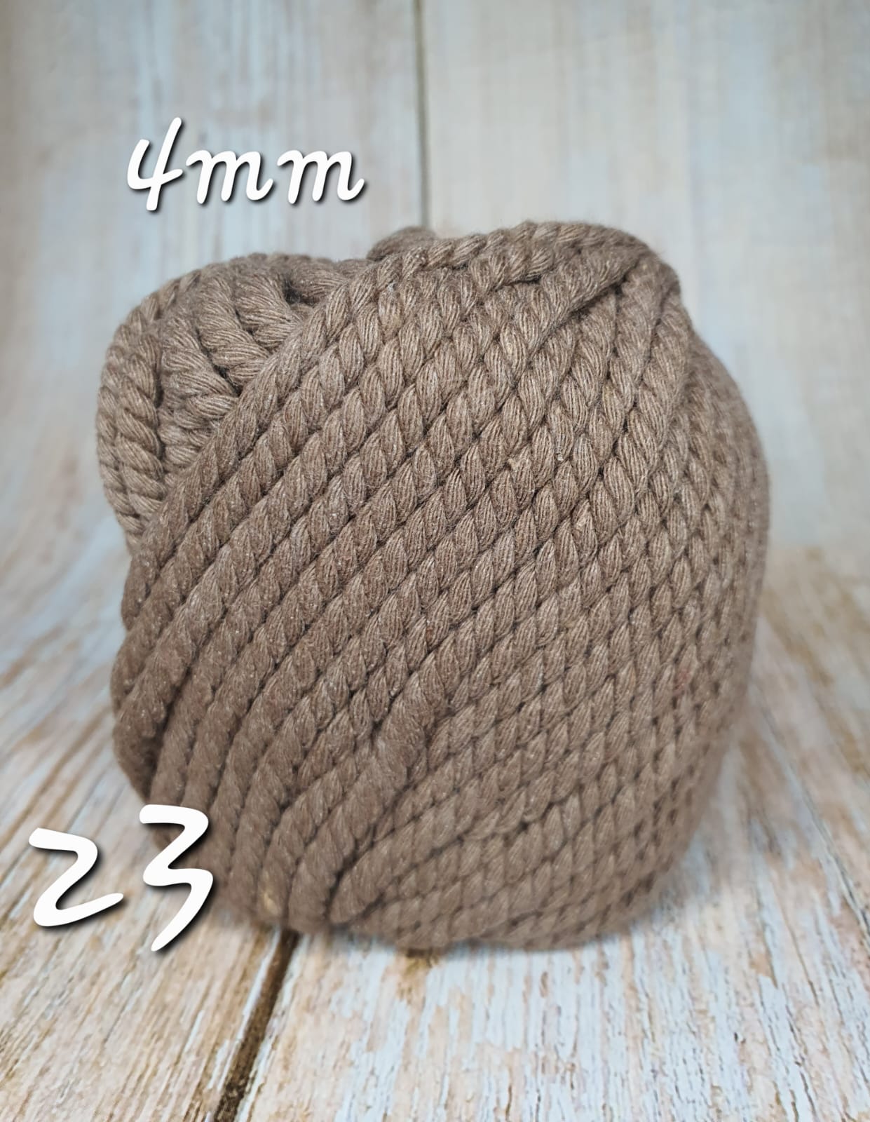 Cotton Macrame Cord Twisted 4mm thickness
