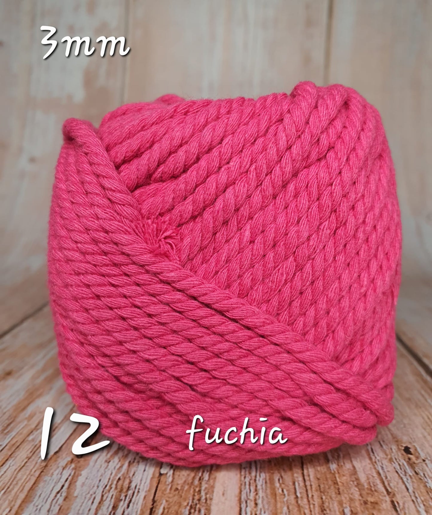 Cotton Macrame Cord Twisted 3mm thickness