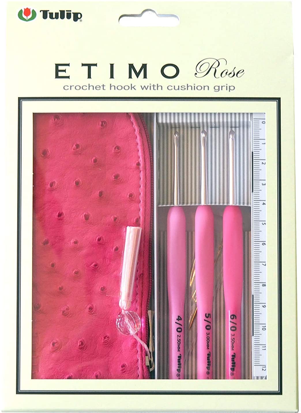 Tulip Etimo Rose Crochet Hook Set with Cushion Grip Set : 3 sizes (TER-15)