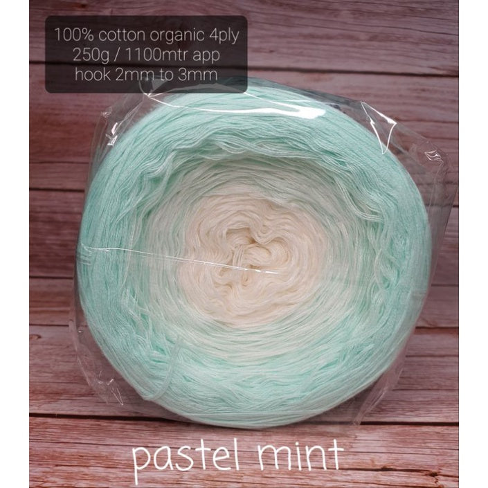 Cotton Mercerized Cake Gradient Yarn Ombre Crochet Knitting Thread
