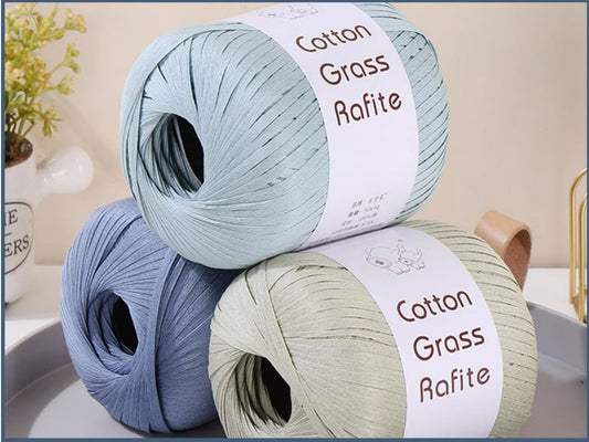 Cotton Raffia Grass/ Straw 4mm width