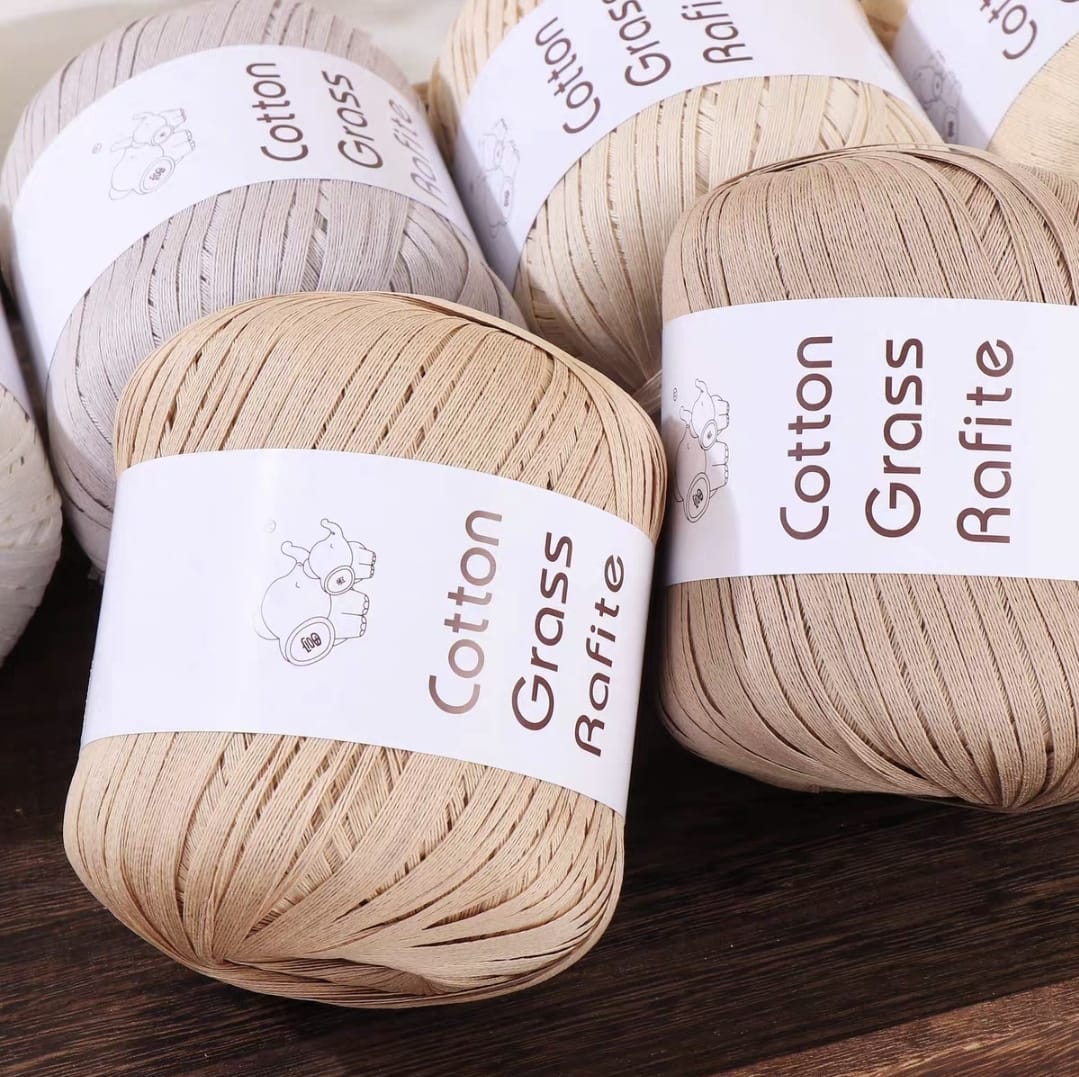 Cotton Raffia Grass/ Straw 4mm width