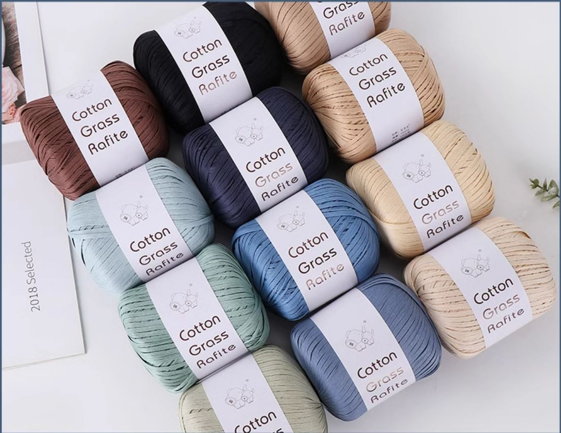 Cotton Raffia Grass/ Straw 4mm width
