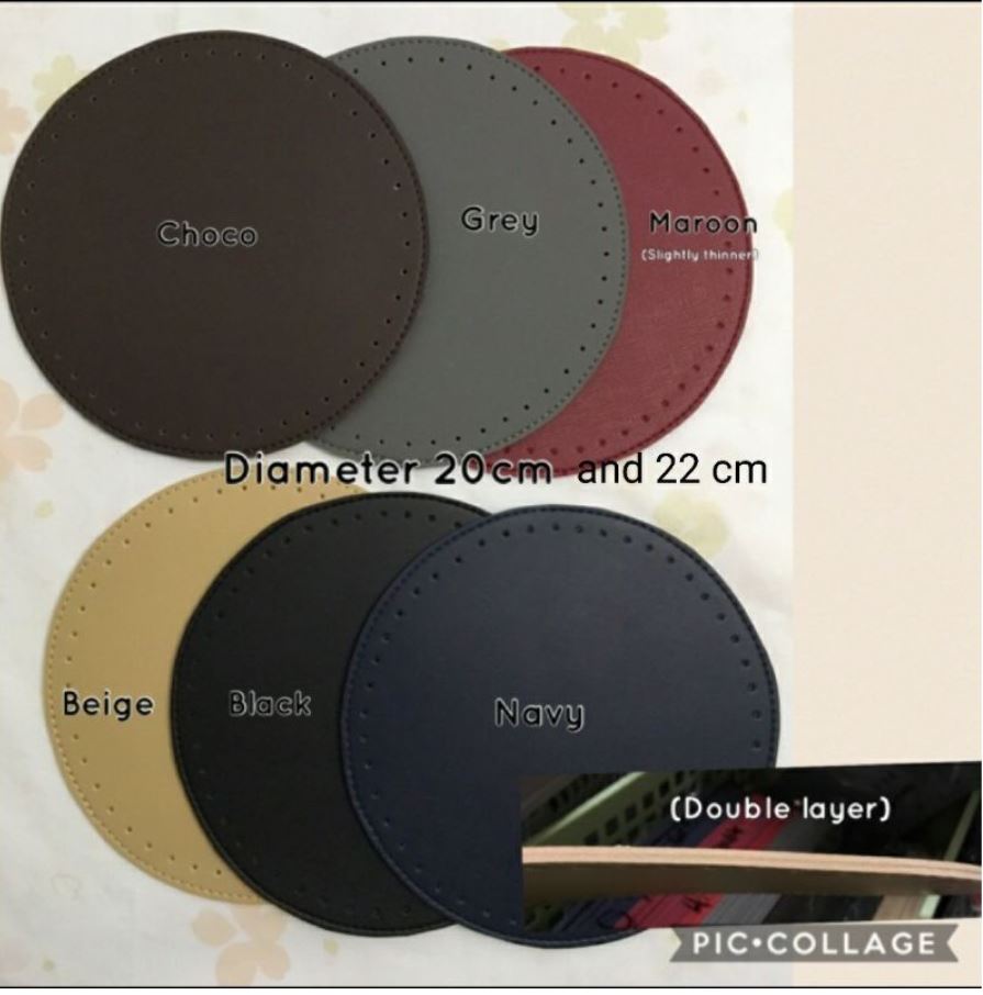 Base Bag DIY Hard Type Double Side Rectangle & Round Various Sizes and Colours