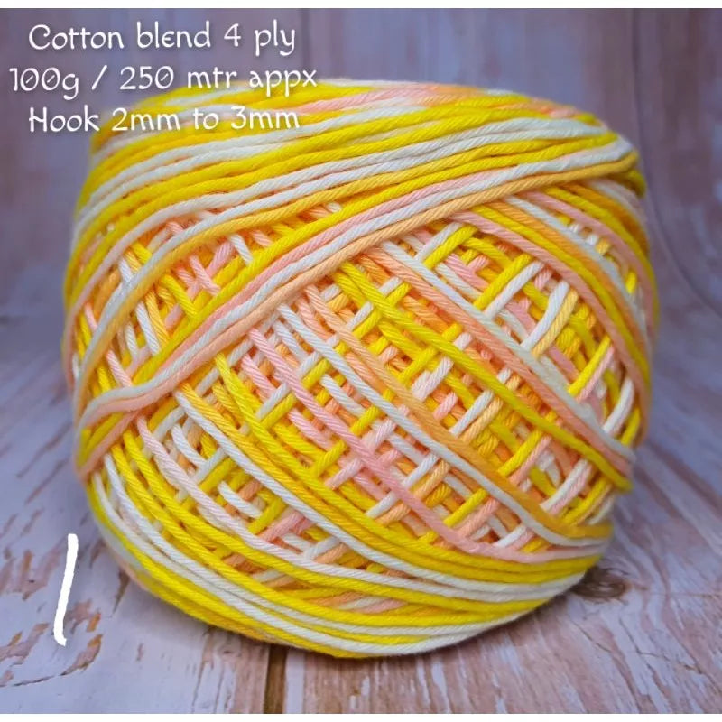 Cotton Yarn Mix Color 100g