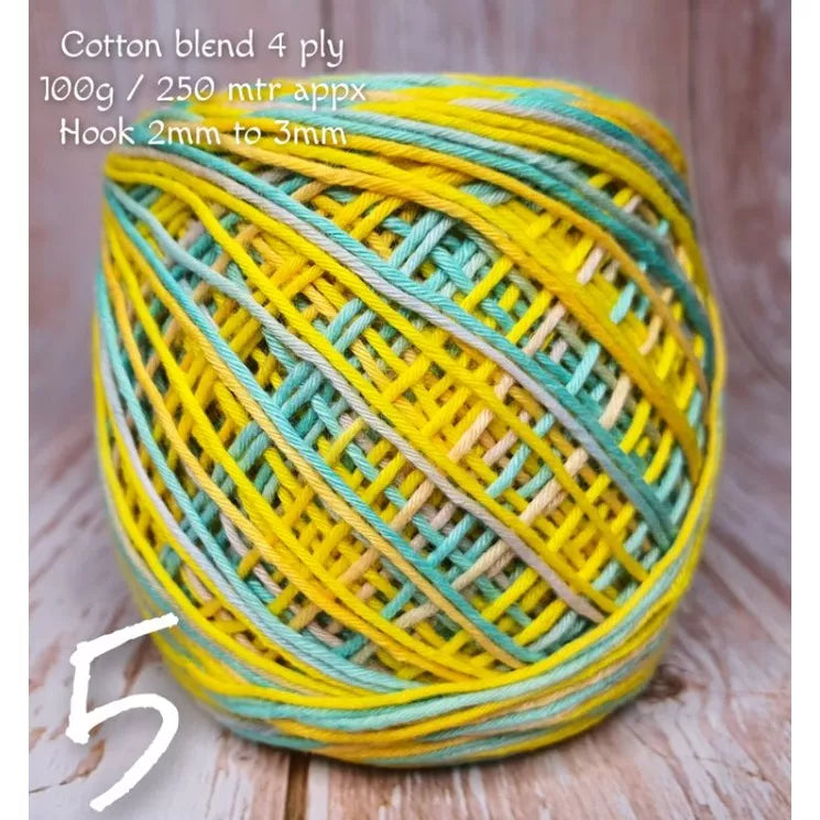 Cotton Yarn Mix Color 100g