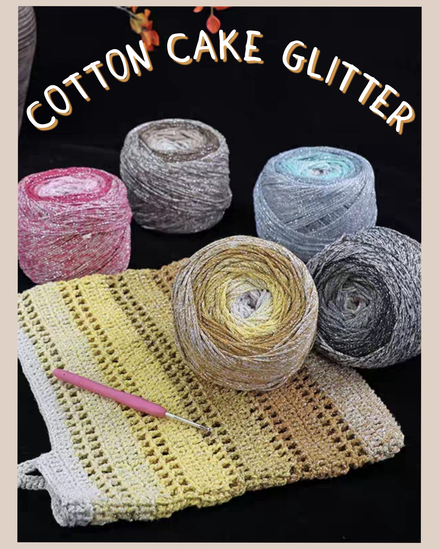Cotton cake glitter for bag , pouches project