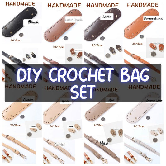 DIY Crochet Bag Accessories Set Base Bag Sling Strap and D Ring