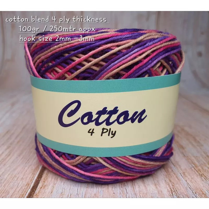 Cotton Yarn Mix Color 100g