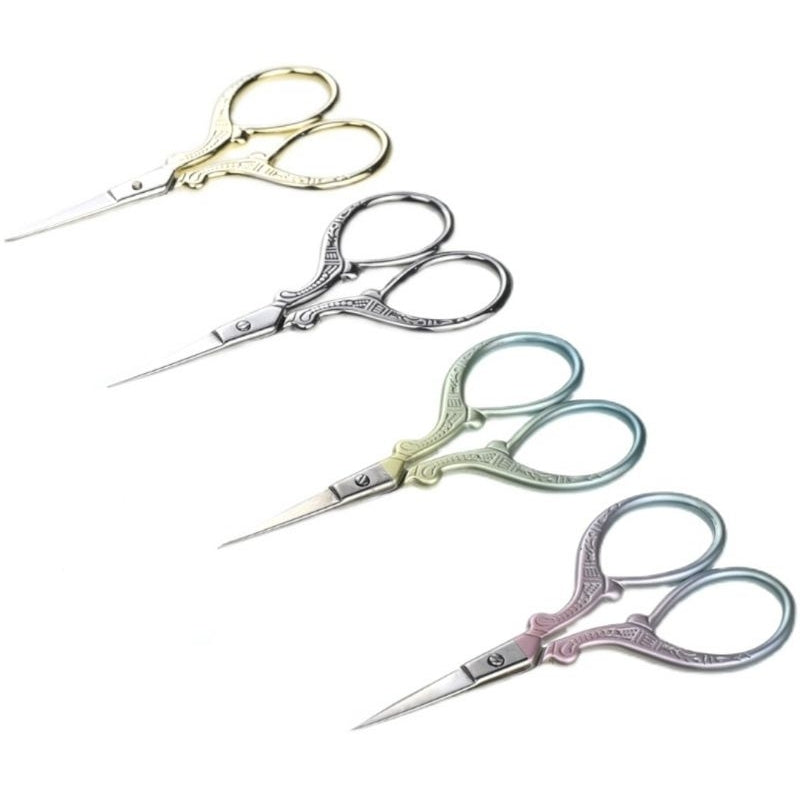 Fancy Colorful Scissors with Silk Tassel and Cap for Sewing