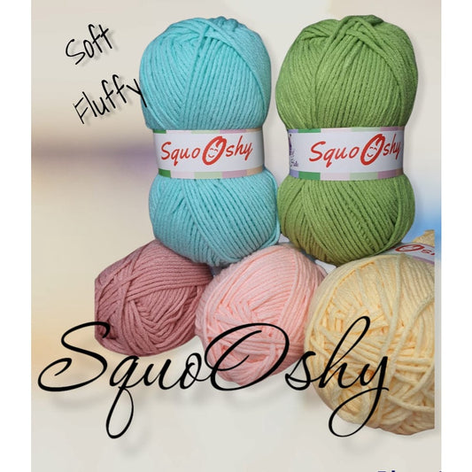 SquoOshy Yarn Solid Color 6 Ply 100g