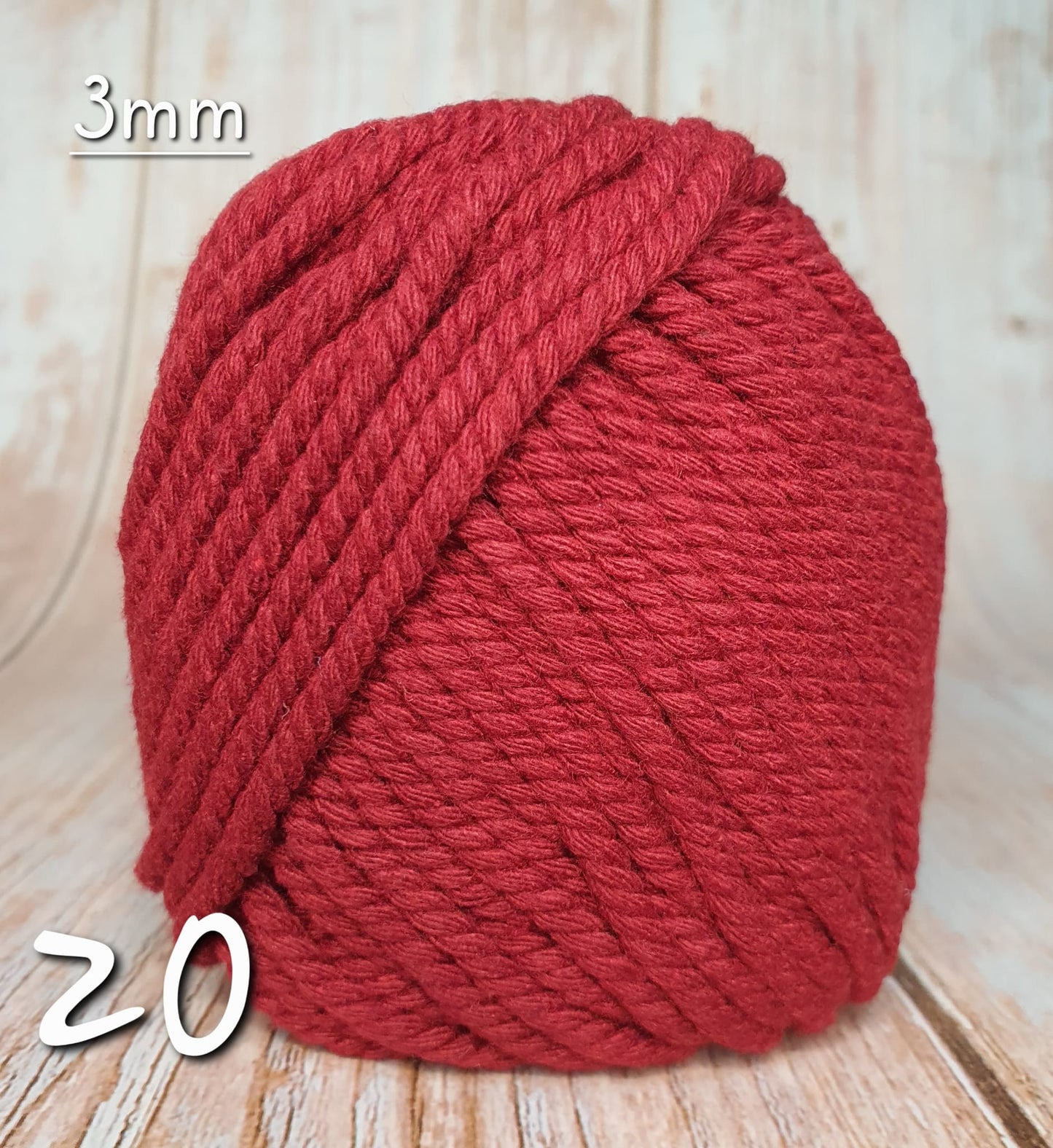 Cotton Macrame Cord Twisted 3mm thickness