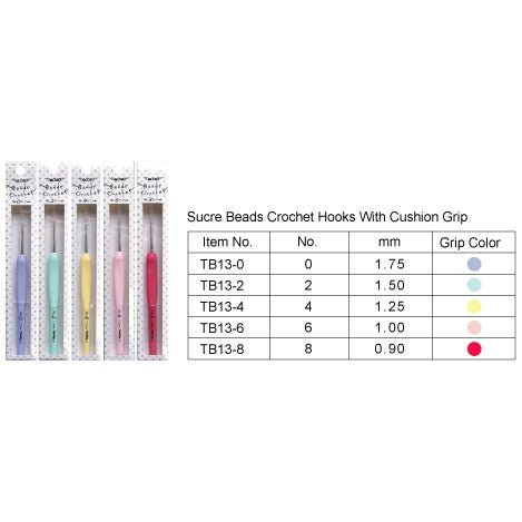 Tulip Sucre Beads Crochet Hooks with Cushion Grip