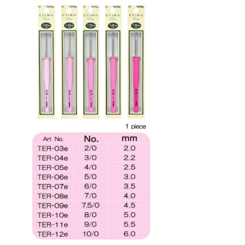 Tulip Etimo Rose Crochet Hook with Cushion Grip Knitting Needle DIY