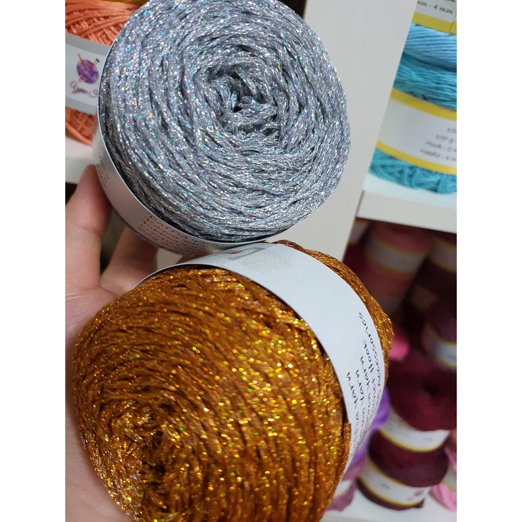 Metallic Lurex Glitter Gold Silver Yarn Thread