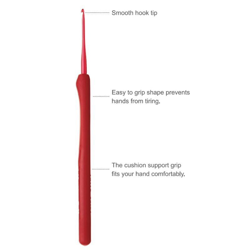 Tulip Etimo Red Crochet Hook with Cushion Grip Knitting Needle DIY