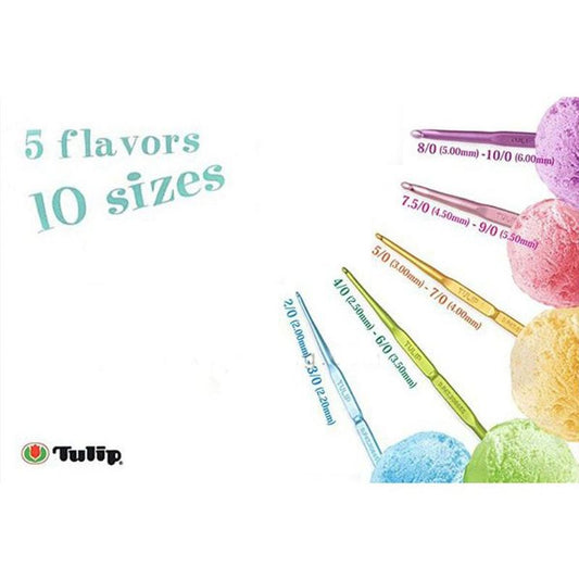 Limited Edition Tulip Sorbet Pcs Double Ended Crochet Hook Pastel Color Knitting Needle DIY