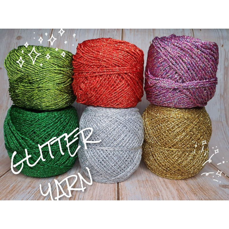 Metallic Lurex Glitter Gold Silver Yarn Thread