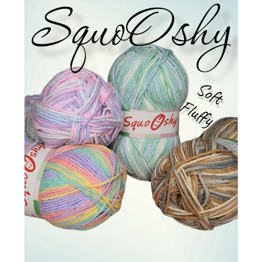 SquoOshy Yarn Mixed Color 6 Ply 100g