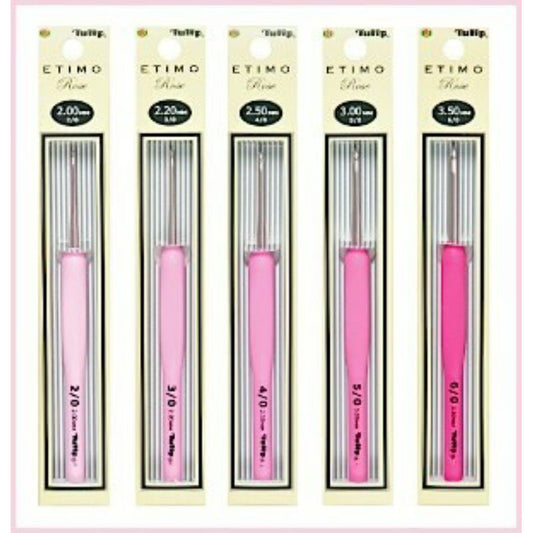 Tulip Etimo Rose Crochet Hook with Cushion Grip Knitting Needle DIY