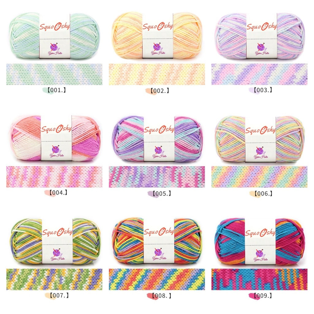 SquoOshy Yarn Mixed Color 6 Ply 100g
