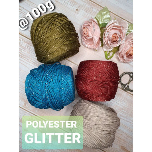Polyester Glitter Yarn 100g