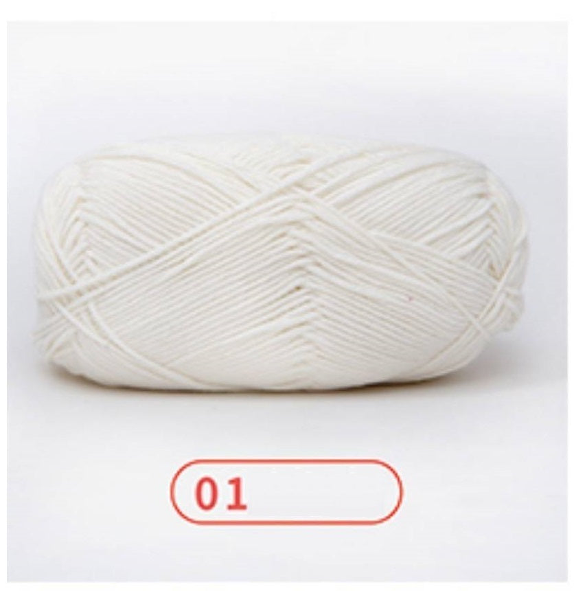 Rainbow Yarn Milk Cotton Yarn 5 ply Cake Gradient & Solid Color 100g