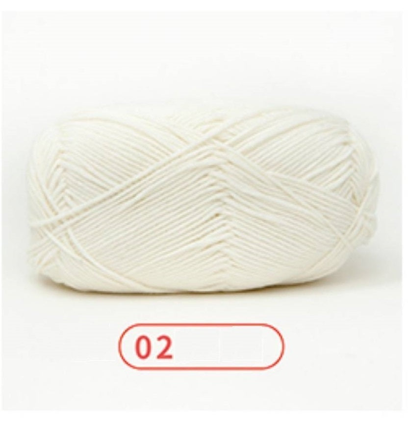 Rainbow Yarn Milk Cotton Yarn 5 ply Cake Gradient & Solid Color 100g