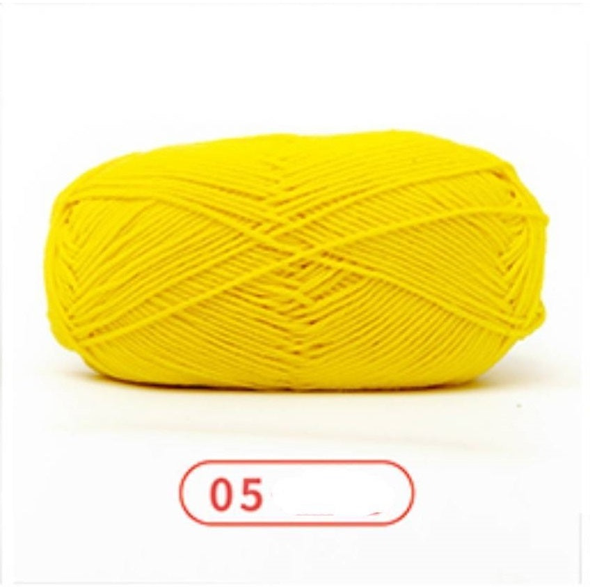 Rainbow Yarn Milk Cotton Yarn 5 ply Cake Gradient & Solid Color 100g