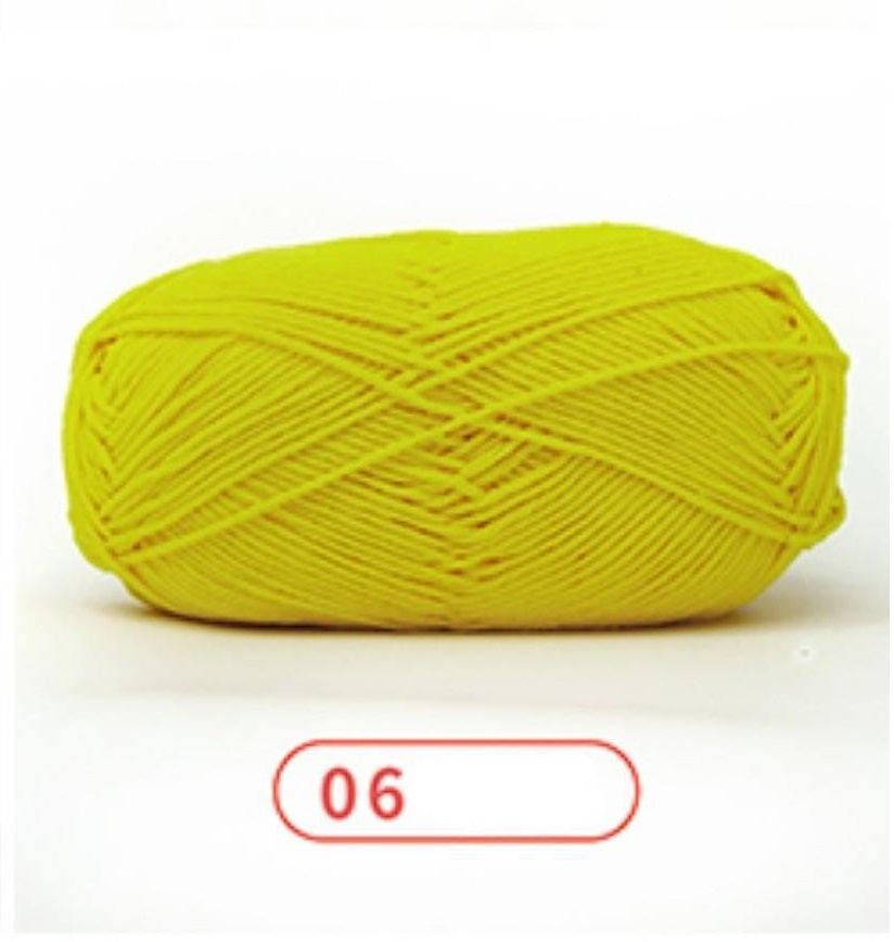 Rainbow Yarn Milk Cotton Yarn 5 ply Cake Gradient & Solid Color 100g