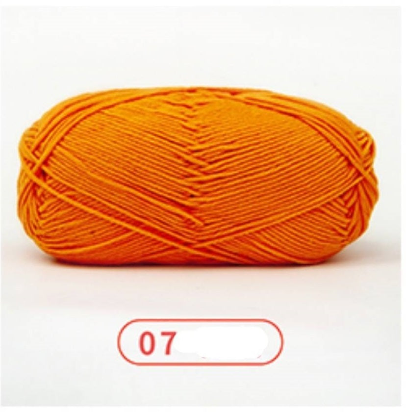 Rainbow Yarn Milk Cotton Yarn 5 ply Cake Gradient & Solid Color 100g
