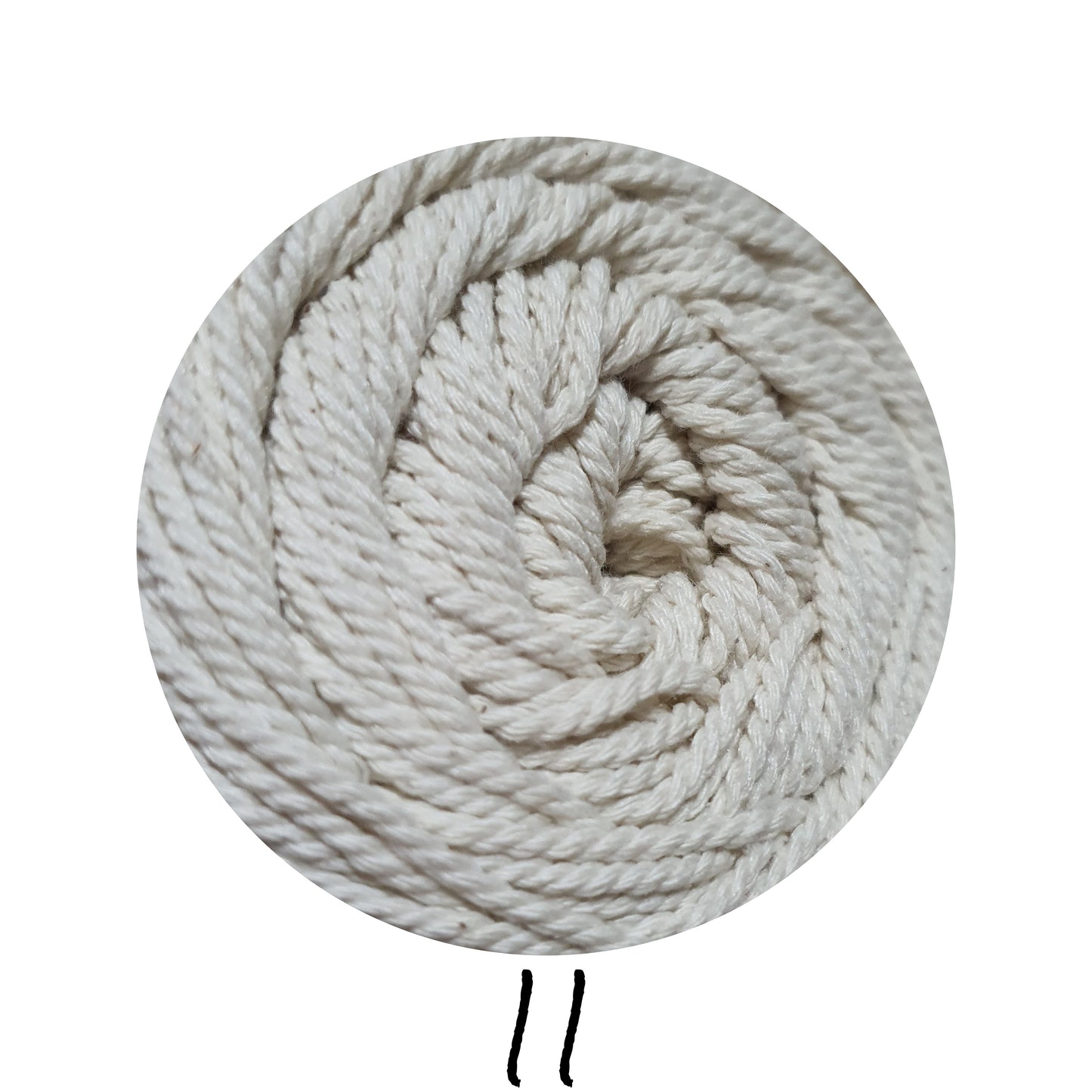 Cotton Macrame Cord Twisted 2mm thickness