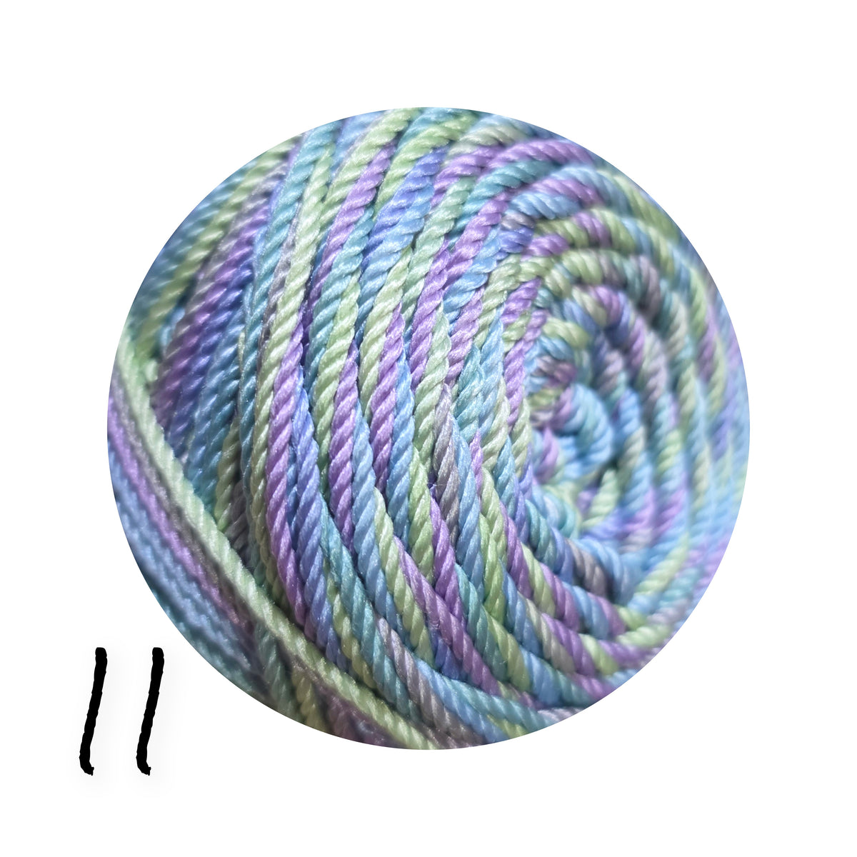 Polyester Yarn Gradient Mix Multi Color 100g