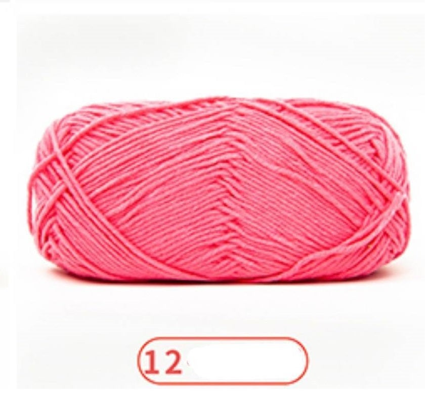 Rainbow Yarn Milk Cotton Yarn 5 ply Cake Gradient & Solid Color 100g