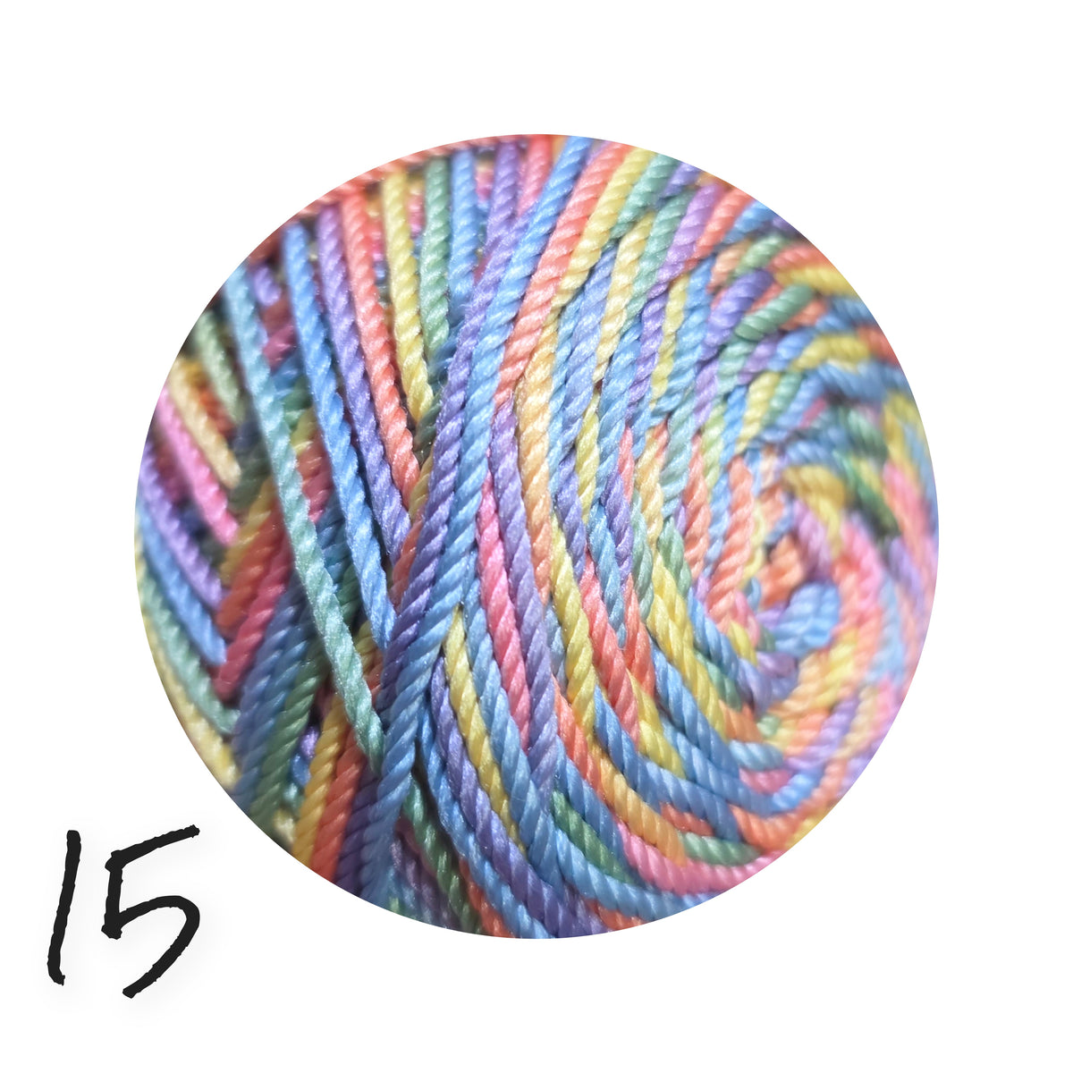 Polyester Yarn Gradient Mix Multi Color 100g