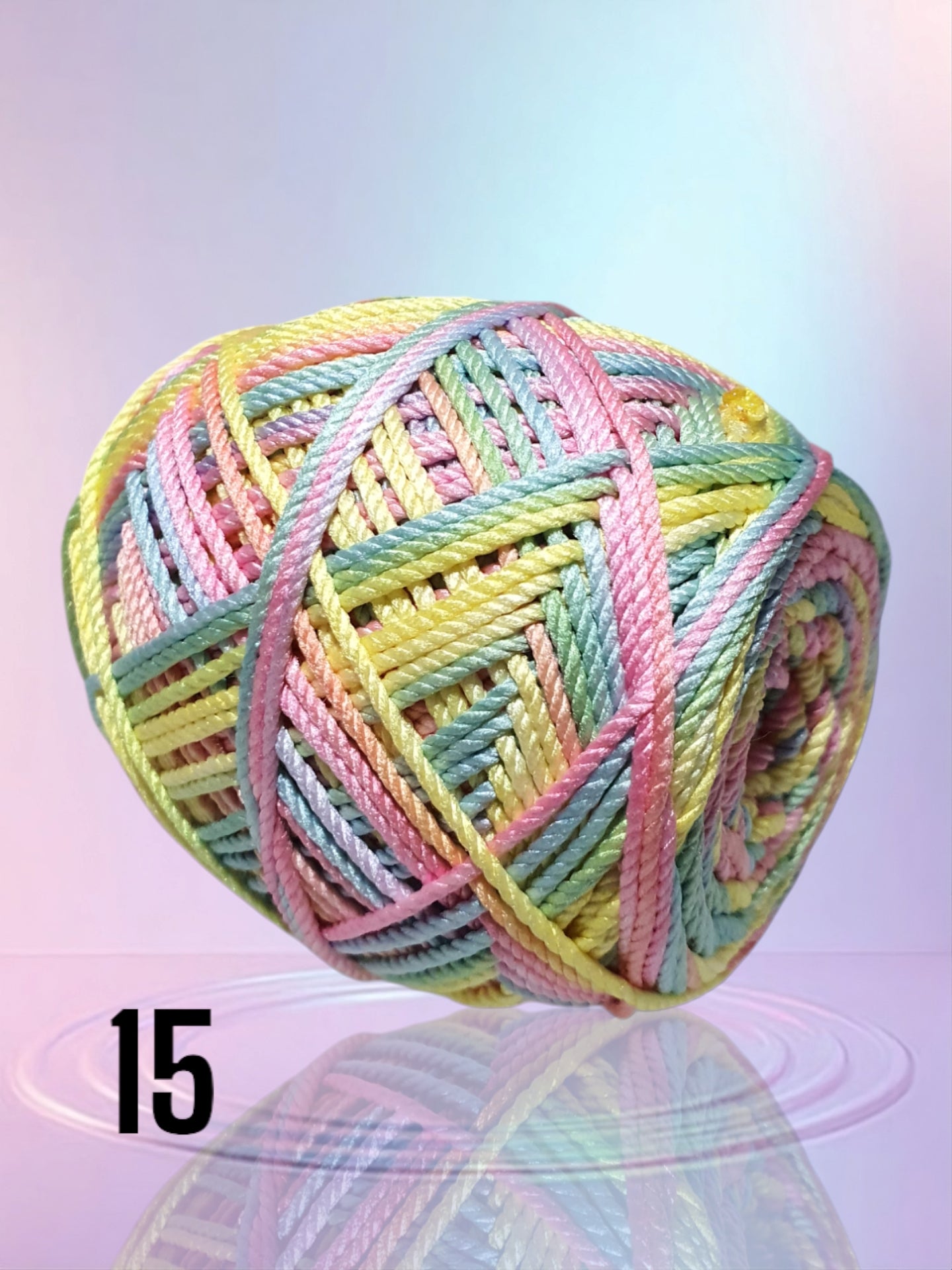 Polyester Yarn Gradient Mix Multi Color 100g