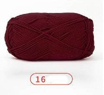 Rainbow Yarn Milk Cotton Yarn 5 ply Cake Gradient & Solid Color 100g