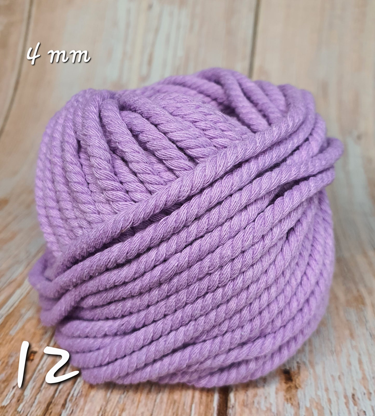 Cotton Macrame Cord Twisted 4mm thickness